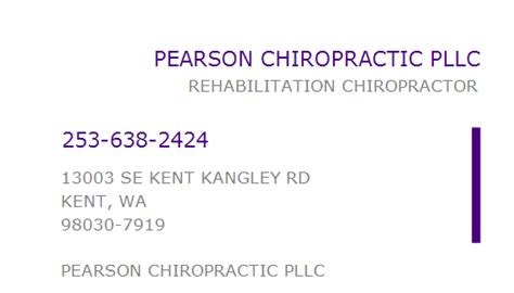 Pearson Chiropractic PLLC .